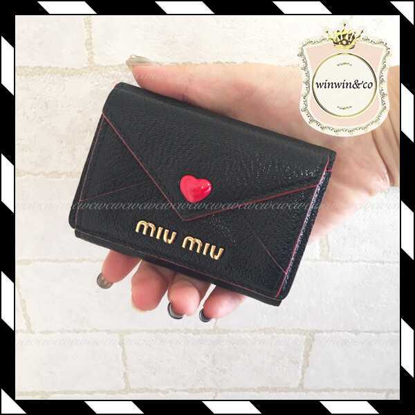 MIUMIUコピー ラブレター 折財布 MADRAS LOVE 5MH021_2BC3_F0002