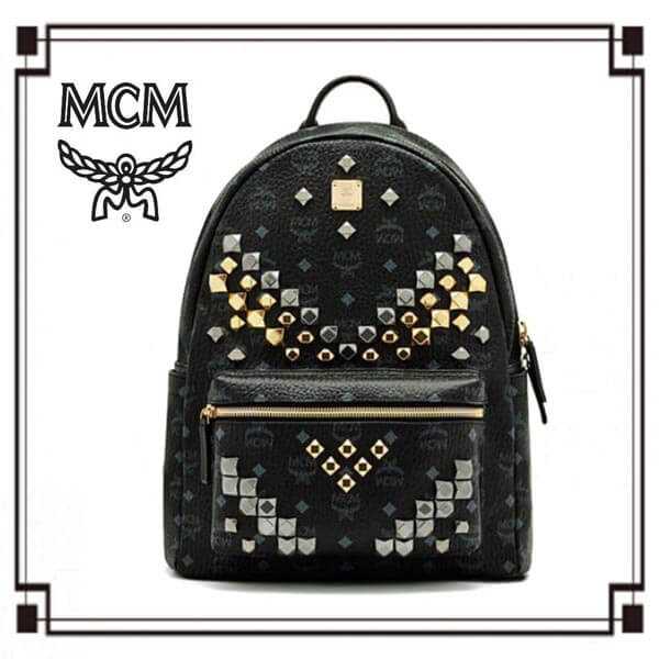 MCM Stark M Stud Medium Backpack MCMバックパック コピー28CA6