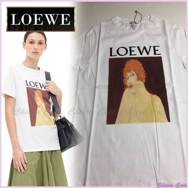 【19SS NEW】LOEWE ロエベ Tシャツ コピー_women / T Shirts / ポートレイト ホワイト