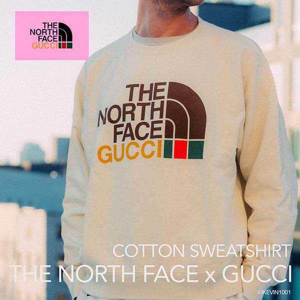 THE NORTH FACE x GUCCI コットンスウェットシャッツ ロゴ