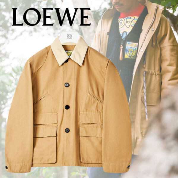 LOEWE(ロエベ)21SS*偽物 コントラストカラー コットン素材 ジャケット H664330X10